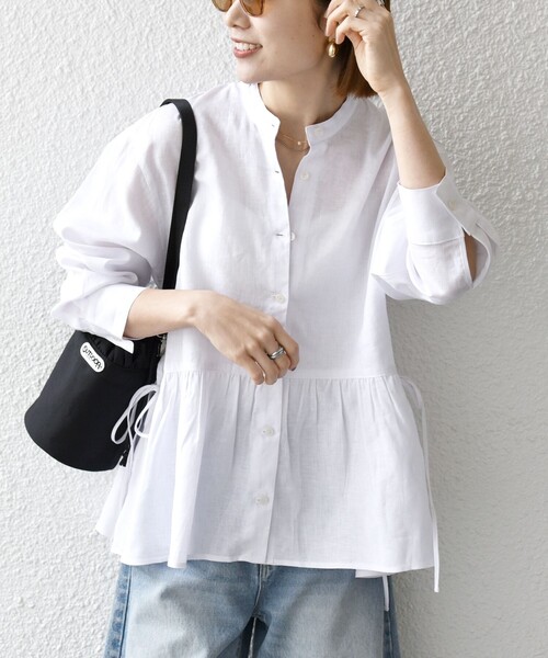 大人気，限定セール 「SHIPS any」 長袖ブラウス ONE SIZE ブルー レディース