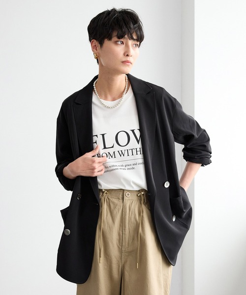 tシャツ BARNYARDSTORM / FLOWロゴT / マシンウォッシャブル レディース BARNYARDSTORM tシャツ Tシャツ / GENIALロンT