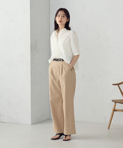 ブラウス シャツ 半袖 クロップド シャツ（S〜M） レディース COMME CA ISM ブラウス シャツ クロップド 半袖シャツ