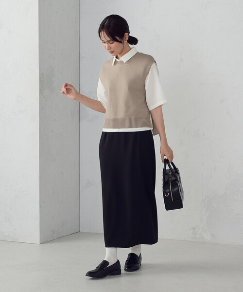 COMME CA ISM ブラウス シャツ クロップド 半袖シャツ
