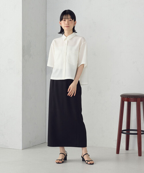 ブラウス シャツ クロップド 半袖シャツ レディース COMME CA ISM ブラウス シャツ クロップド 半袖シャツ