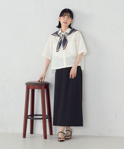 ブラウス シャツ クロップド 半袖シャツ レディース COMME CA ISM ブラウス シャツ クロップド 半袖シャツ