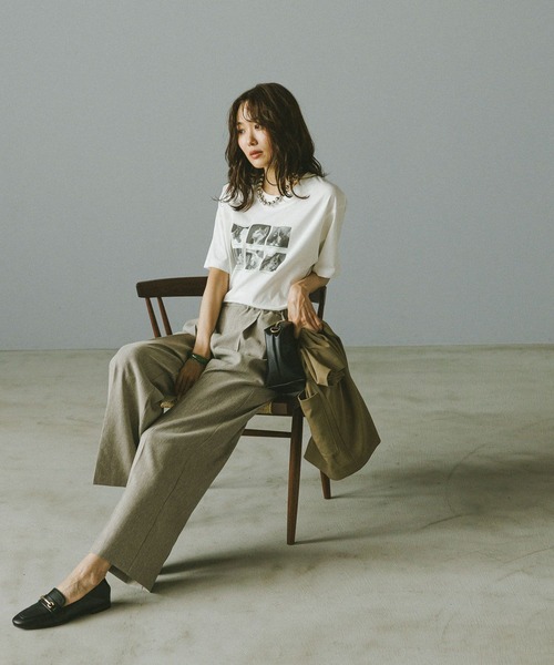 tシャツ 「洗える」プリントパッチワークTEE カットソー レディース GLOBAL WORK tシャツ ヘビロッTEEアソートプリント/577891