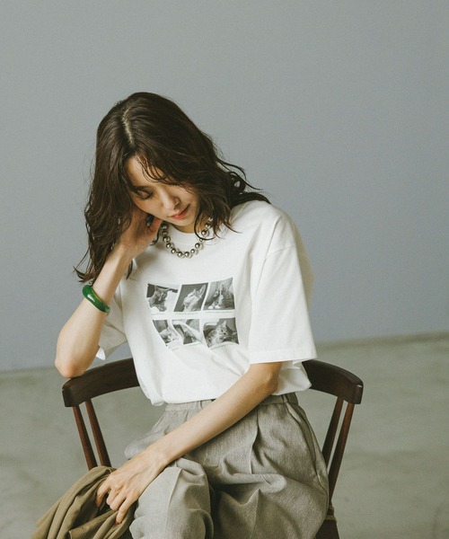 tシャツ 「洗える」プリントパッチワークTEE カットソー レディース GLOBAL WORK tシャツ ヘビロッTEEアソートプリント/577891