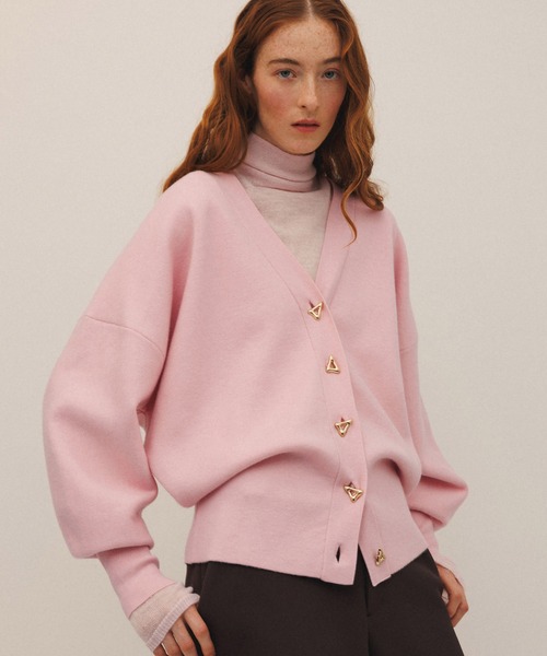 ADAM ET ROPE'」 ニットカーディガン FREE ピンク系その他2 レディース