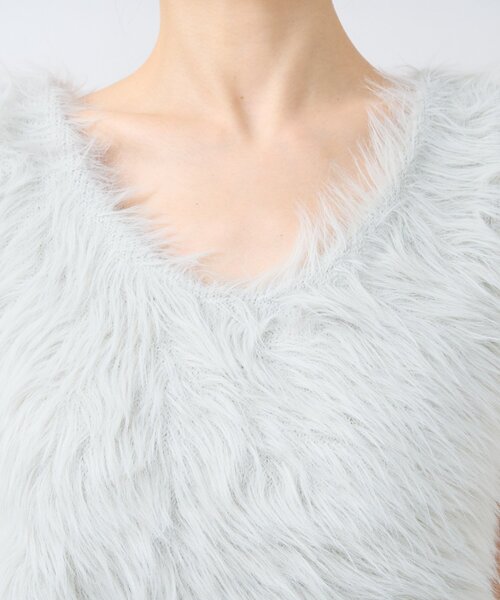 ニット セーター 「最強モテニット」ロングフェザー前後2WAYニットベスト レディース La boutique Bonbon ニット セーター 「最強モテニット」ロング