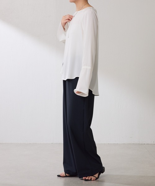 COLLAGE 女性長袖シャツブラウス COLLAGE GALLARDAGALANTE ブラウス シャツ 裾ドロストフレンチ