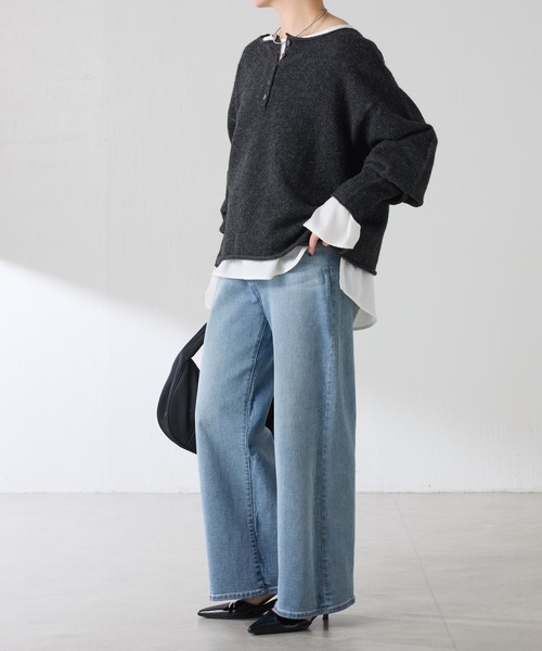 ⭐︎新品⭐︎COLLAGE GALLARDAGALANTE 袖フレアサテンTブラウス セール】袖フレアサテンTブラウス（シャツ/ブラウス）｜COLLAGE