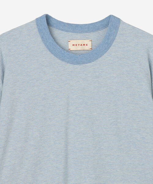 tシャツ MEYAME | オーガニックコットン ボーダー長袖Tシャツ WOMEN レディース MEYAME tシャツ | オーガニックコットン ボーダー長袖Tシャツ