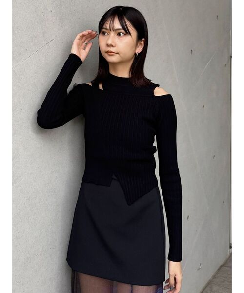 MURUA（ムルーア） ニット セーター ショルダーカットリブニット