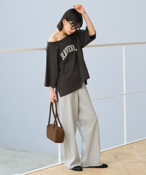 【taka,s store】アイボリーS二枚　Tシャツ FREAK'S STORE（フリークスストア） tシャツ 2WAY スムース ロゴ 7分袖
