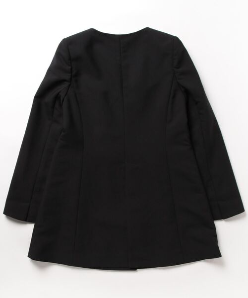 LANVIN en Bleu 「LANVIN Bleu」 ノーカラージャケット 38 ブラック