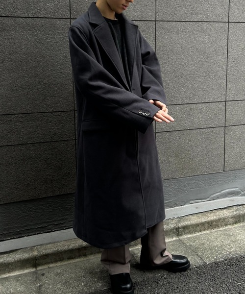 ISSEY MIYAKE MEN チェスターコート　ウール　白タグ　2表記 ISSEY MIYAKEのチェスターコートを使ったメンズ人気ファッション