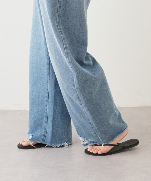 「CIAOPANIC TYPY」 ダメージ加工デニムパンツ LARGE ブルー レディース