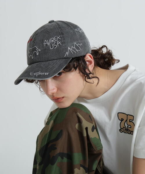 AVIREX（アヴィレックス） キャップ 帽子 PATTARN FADE WASH CAP