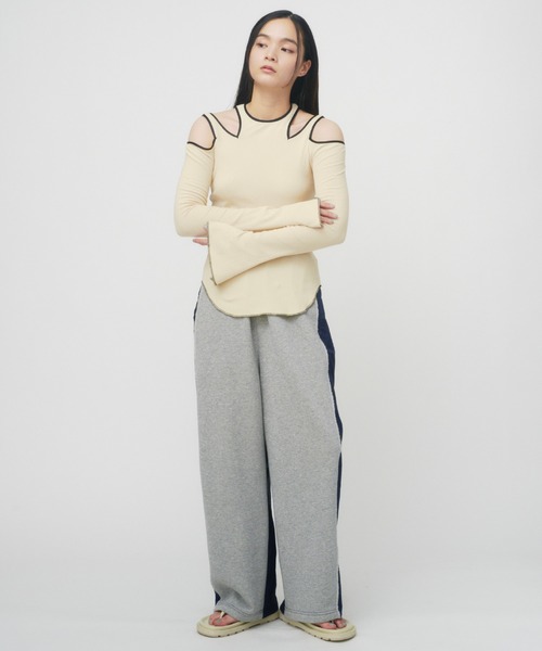 THINGS THAT MATTER / 長袖カットソー/FREE/ポリエステル/BEG/0584tm0022p THINGS THAT MATTER（シングス ザット マター） 長袖カットソー FREE