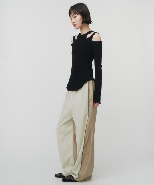 THINGS THAT MATTER / 長袖カットソー/FREE/ポリエステル/BEG/0584tm0022p THINGS THAT MATTER（シングス ザット マター） 長袖カットソー FREE