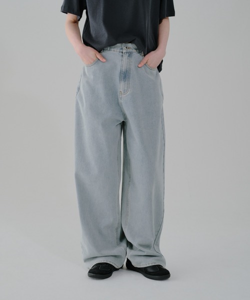 lit ワイドパンツ ジーンズ デニム デニムパンツ Straight Denim Pants 