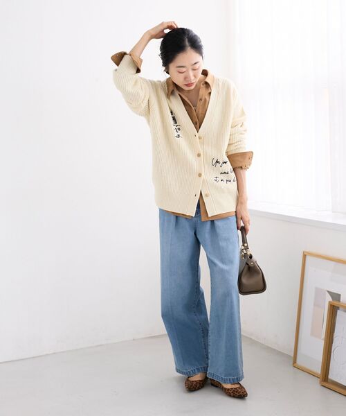 le.coeur blanc（ルクールブラン） ブラウス シャツ リバーフェイク