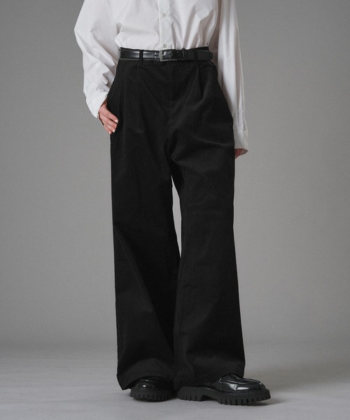 ONCILY（オンシェリー） スラックス 「SET UP可能」TWO-TUCK BAGGY