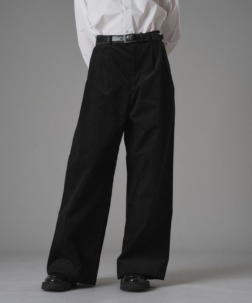 ONCILY（オンシェリー） スラックス 「SET UP可能」TWO-TUCK BAGGY