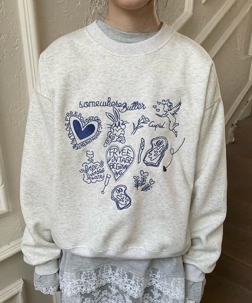 しらりん 着用1日 美品 ロエベ ビーチクラブ ロゴ トレーナー Sibra（シブラ） トレーナー スウェット 刺繍グラフィックスウェット