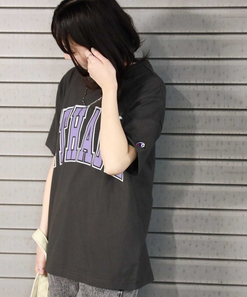 「Champion」 半袖Tシャツ M ベージュ レディース_画像10