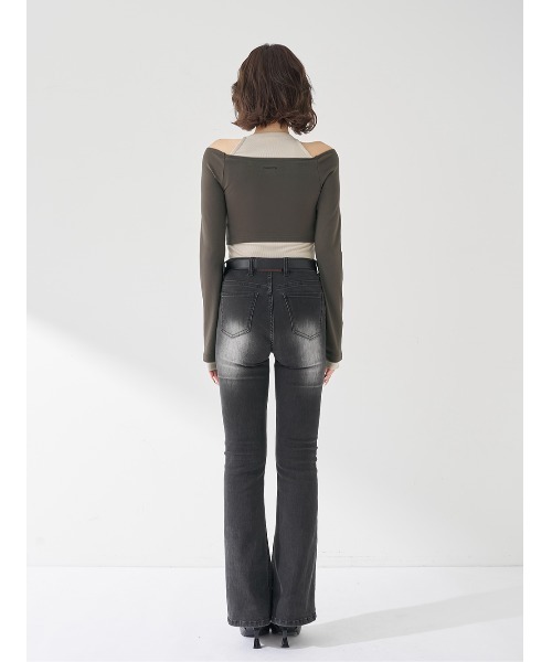 Darich（ダーリッチ） オフショルレイヤードリブトップス レディース