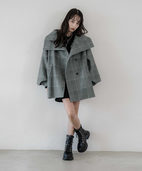 HARE（ハレ） コート チェスターコート ウーリーテック2WAYミドル