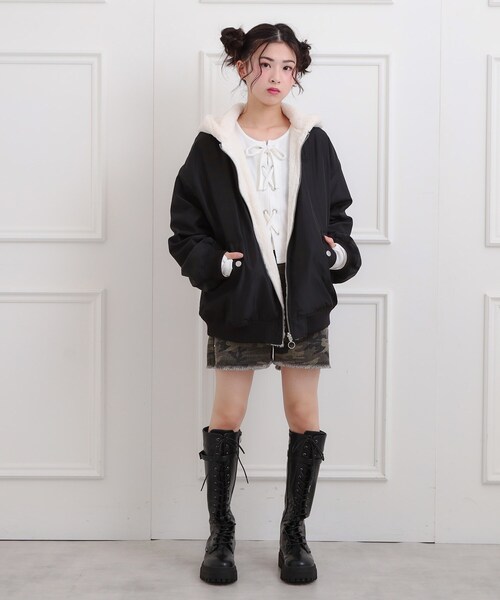 PINK-latte（ピンクラテ） ブルゾン アウター リバーシブルフェイク