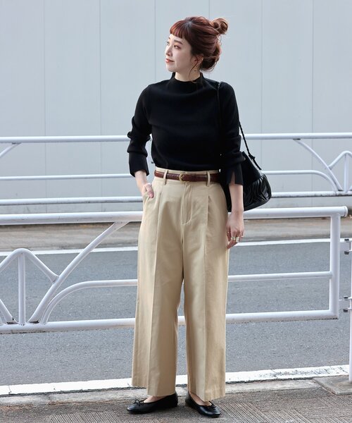 「B.C STOCK」 「Simplicite」長袖ニット FREE アイボリー レディース_画像3