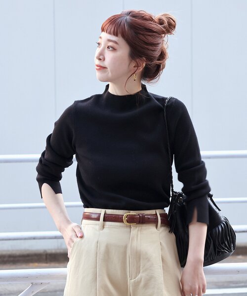 「B.C STOCK」 「Simplicite」長袖ニット FREE アイボリー レディース_画像7