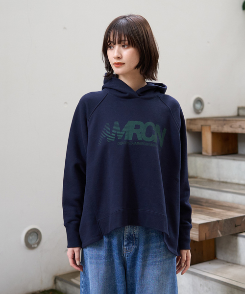 極美品 マイカ＆ディール フード付き パーカー 裏起毛 ロゴ フーディー AMERICANA（アメリカーナ） パーカー 「AMERICANA×MICA＆DEAL