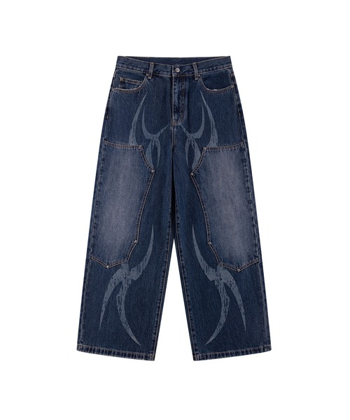 パンツ SUPPLIER TRIBAL DOUBLE KNEE BAGGY JEANS SUPPLIER（サプライヤー） ジーンズ バギーデニム｜Vintage Wash