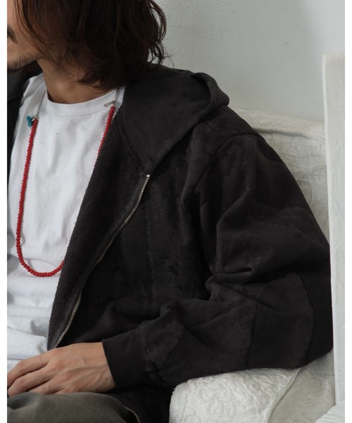 LOS ANGELES APPAREL ブラック フルジップパーカー LOS ANGELES APPAREL（ロサンゼルスアパレル） パーカー メンズ