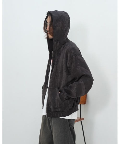 Los Angeles apparel 黒 フルジップ パーカー　肉厚　USA製 LOS ANGELES APPAREL（ロサンゼルスアパレル） パーカー 「Los Angeles