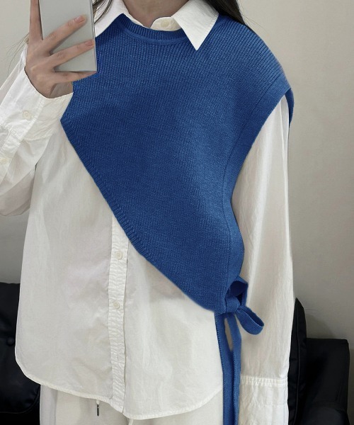 miniministore（ミニミニストア） ベスト ジレ 三角ニットベスト 重ね