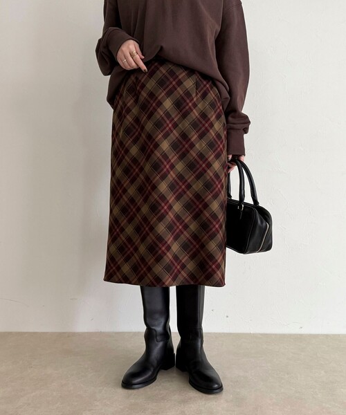 フレディエミュ（fredy emue）/チェックミディスカート fredy emue（フレディエミュ） スカート チェックミディスカート