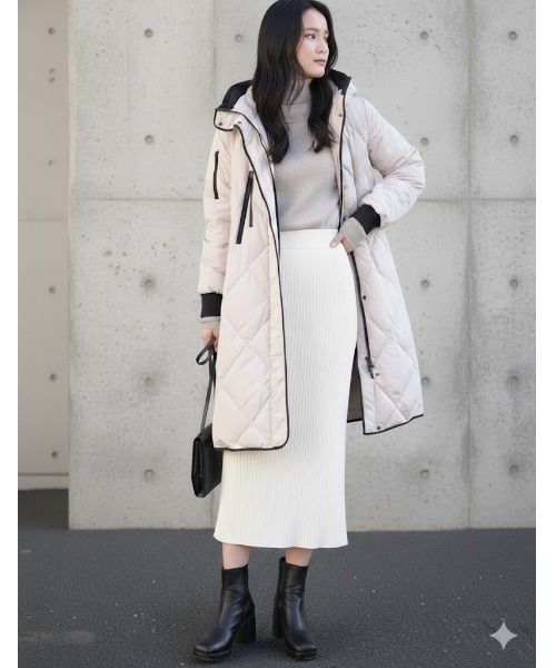 【新品未使用✨】DIESEL ロゴキルティング ビッグサイズ ロングダウンコート W-INONA-LONG ダウンコート｜ブラウン｜ウィメンズ｜DIESEL