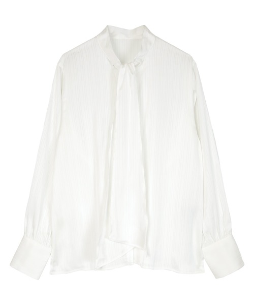 「ur's」 長袖ブラウス S グレイッシュベージュ レディース_画像3