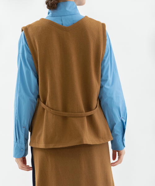 ノップドゥノッド（nop de nod）/ウール圧縮天竺ベスト nop de nod（ノップドゥノッド） ベスト ジレ ウール圧縮天竺ベスト