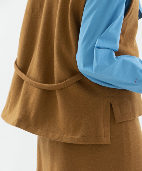 nop de nod（ノップドゥノッド） ベスト ジレ ウール圧縮天竺ベスト