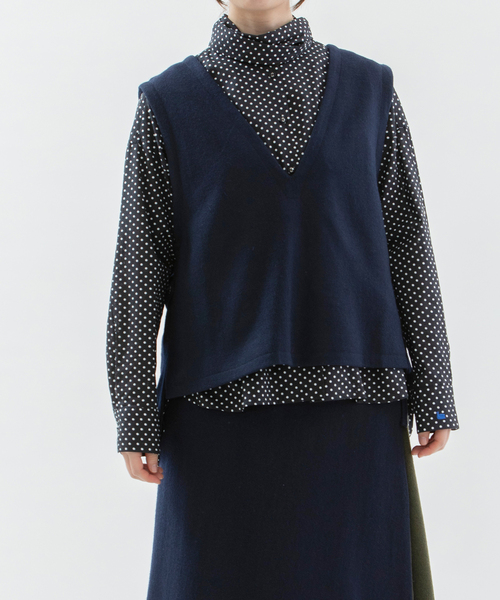 nop de nod（ノップドゥノッド） ベスト ジレ ウール圧縮天竺ベスト