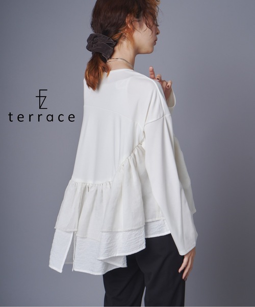 ヘムフリルワイドTeeオフホワイト 専用】yori ヨリ ヘムフリルワイドTee 【公式通販】