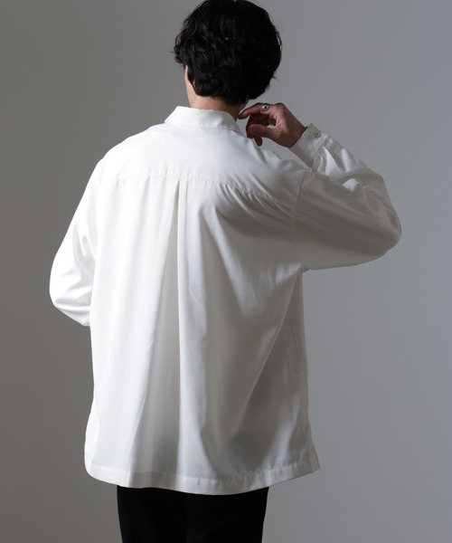 「NANO universe」 長袖シャツ M ホワイト メンズ_画像5