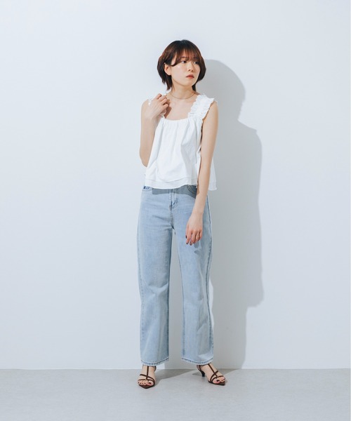 サンダル 「ふかふか・クッション入り」ポインテッド4cmヒールストラップサンダル JA5895 レディースの画像