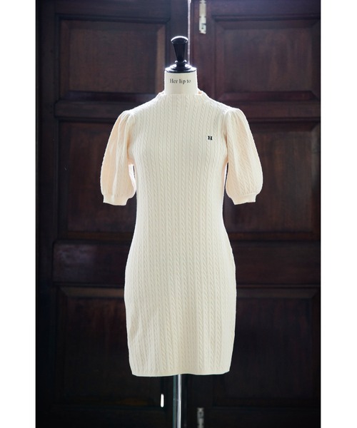 Her lip to ニットワンピース S ホワイト レディース : ZOZOTOWN Yahoo