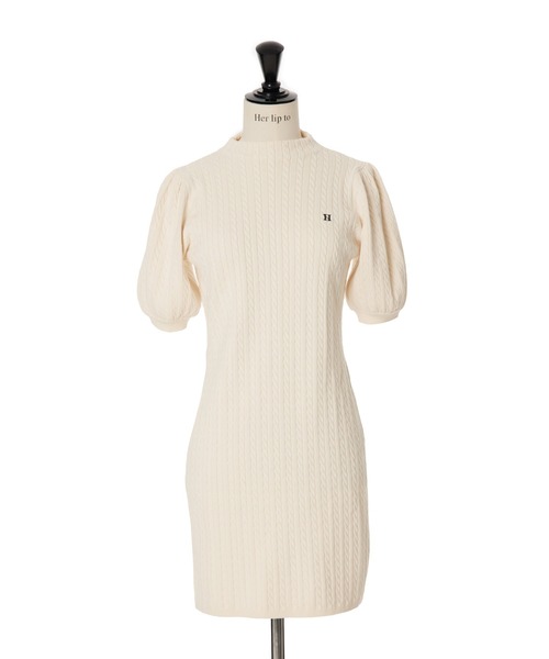 Her lip to ニットワンピース S ホワイト レディース : ZOZOTOWN Yahoo