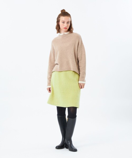 マッキントッシュフィロソフィー 22AW Cleric Collar Knit セール】 Cleric Collar Knit ワイドフィット(七分袖) （ニット