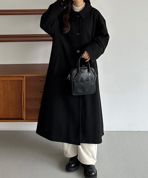 [callautia] пальто с отложным воротником MEDIUM Brown женский 